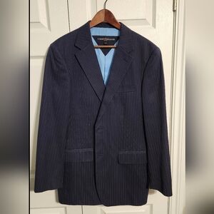 Tommy Hilfiger Blue Pinstripe Suit Jacket